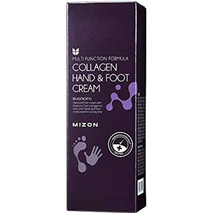 MIZON COLLAGEN HAND & FOOT CREAM (100ml) Feuchtigkeitsspendende Creme für trockene Haut, Hände, Ellbogen und Fersen, Hautreparatur – Bild 2