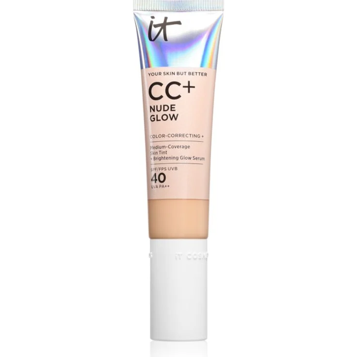 IT Cosmetics Your Skin But Better CC + Nude Glow CC Cream, getönte Tagescreme mit SPF 40 für eine verjüngte Haut, Fair Warm, 32 ml