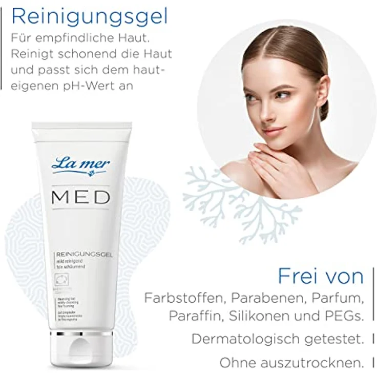 La mer MED Reinigungsgel - Sanfte Gesichtsreinigung - Schonende und gründliche Reinigung - Für empfindliche und trockene Haut geeignet - Für Frauen und Männer - 100 ml – Bild 3