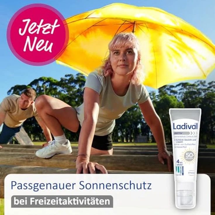 Ladival Aktiv Sonnenschutz Creme & Stift LSF 50+, wasserfest, für normale & empfindliche Haut, praktische Kombipackung, 30ml & 3,2g – Bild 3