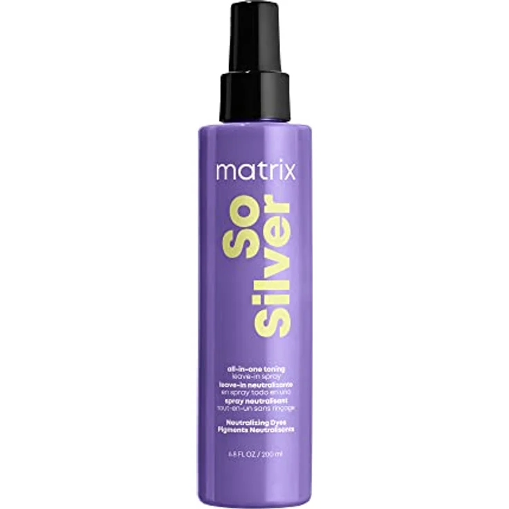 Matrix All-In-One Toning Spray für blondes Haar zur Neutralisation von Gelbstichen, Mit Violett-Pigmenten, So Silver Spray, 200ml – Bild 1