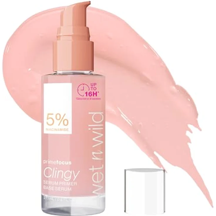 Wet n Wild PrimeFocus Clingy Serum Primer, langanhaltender Make-up Primer mit Niacinamid, 27.1 ml – Bild 2