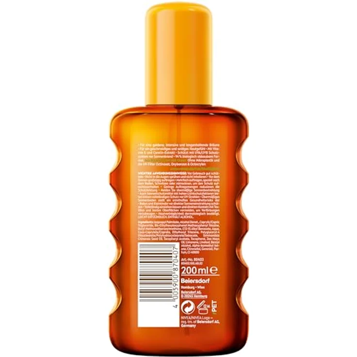 NIVEA SUN Deep Tan Intensive Bräune LSF 6 Sonnenöl 200 ml – Bild 7