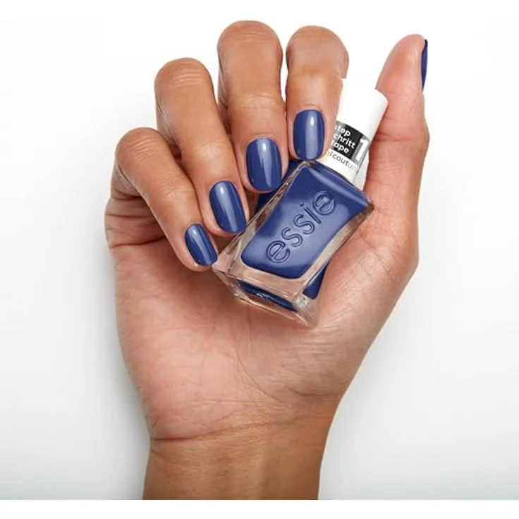 essie Gel Couture langanhaltender Nagellack, Maniküre ohne UV-Licht, Farbe: Nr. 552 statement peace, Blau, 1 x 13,5 ml – Bild 4
