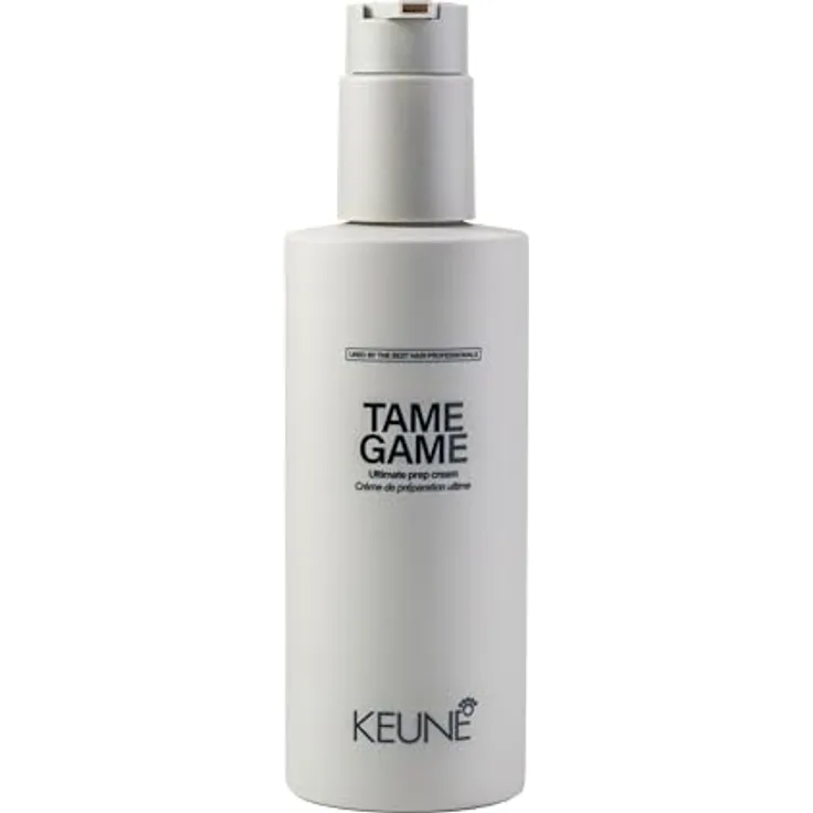 Keune Style Heat Protect Tame Game Ultimate Prep Cream, 200ml, schützt bis 230 °C, spendet Feuchtigkeit und bändigt Locken