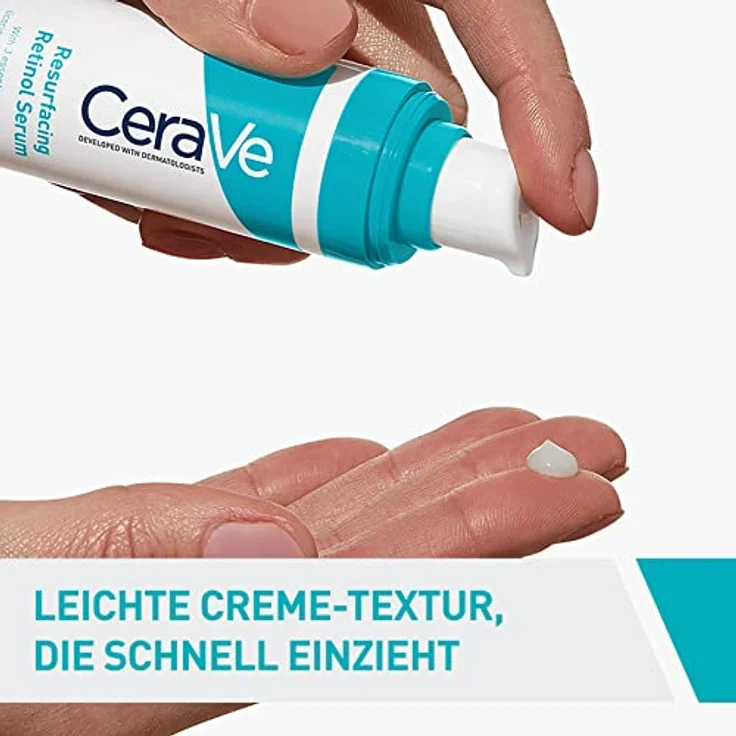 CeraVe Hautbilderneuerndes Retinol Serum, Gesichtsserum für ebenmäßige Haut und aufgehellte Pickelmale, Mit Ceramiden und Niacinamid, 1 x 30 ml – Bild 3