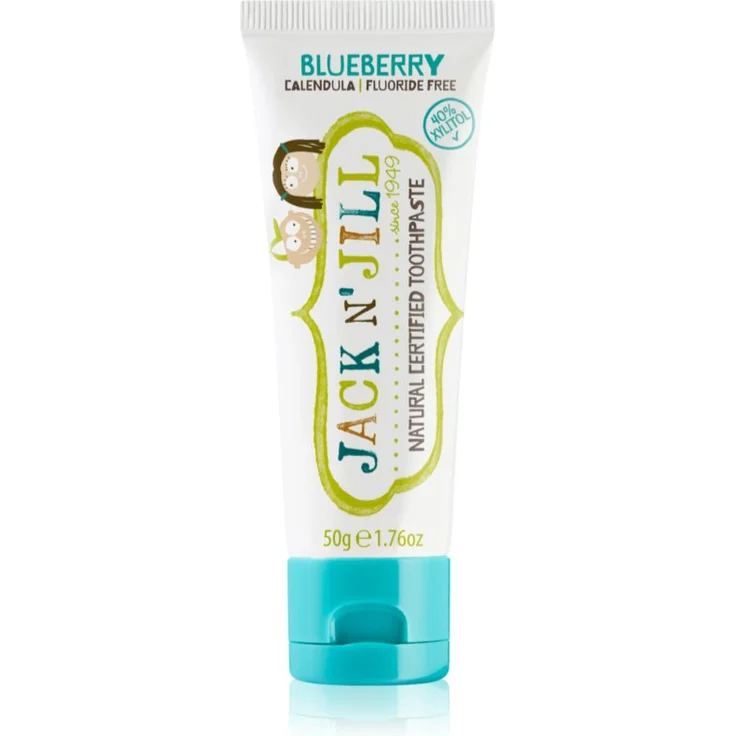 Jack N’ Jill Natural, Kinderzahnpasta mit Blaubeergeschmack, ohne Fluor, 50 g