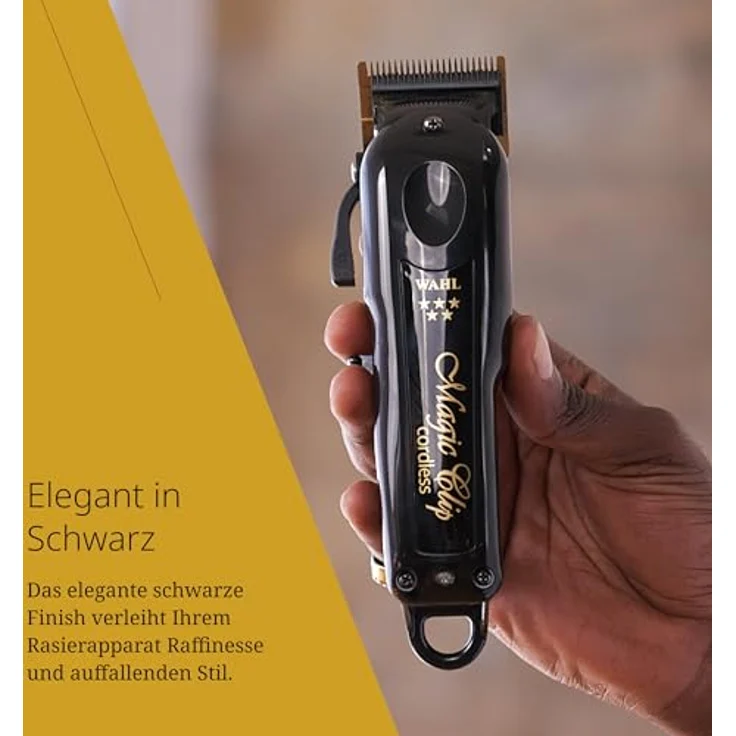 Wahl Cordless Magic Clip, Haarschneidemaschine für optimales Blending, kabellos und kabelgebunden, leistungsstarker Motor 6500 U/min, schwarz – Bild 5