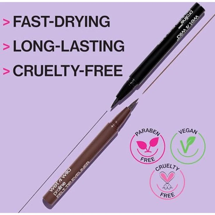 WetnWild Augen Make-up Liquid Eyeliner Black Sparkle 3,5 ml, flüssige Konsistenz – Bild 5