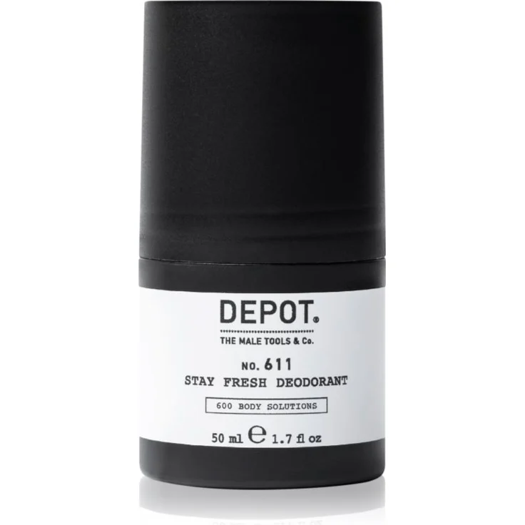 DEPOT 600 BODY SOLUTIONS No. 611 STAY FRESH DEODORANT, Männer-Deodorant mit langanhaltendem Schutz gegen Schweißbildung und unangenehme Gerüche, 50 ml