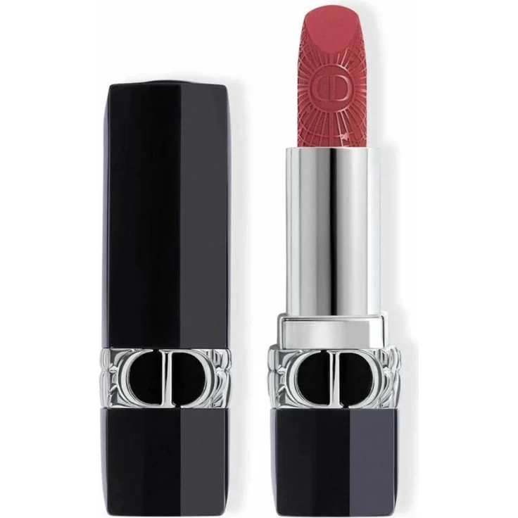 Dior Rouge Velvet, Lippenstift + Lipgloss, Limited Edition Christmas 2022, Farbe Midnight Rose, 3,5 g