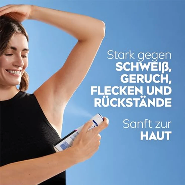 NIVEA Black & White Invisible Clear Deo Spray, 72h Anti-Transpirant mit patentierter Anti-Flecken-Formel, 150 ml – Bild 4