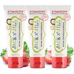 Jack N' Jill Kids Natural Toothpaste, Made With Natural Ingredients, Helps Soothe Gums & Fight Tooth Decay, Suitable From 6 Months+ - Strawberry Flavour 3 x 50g