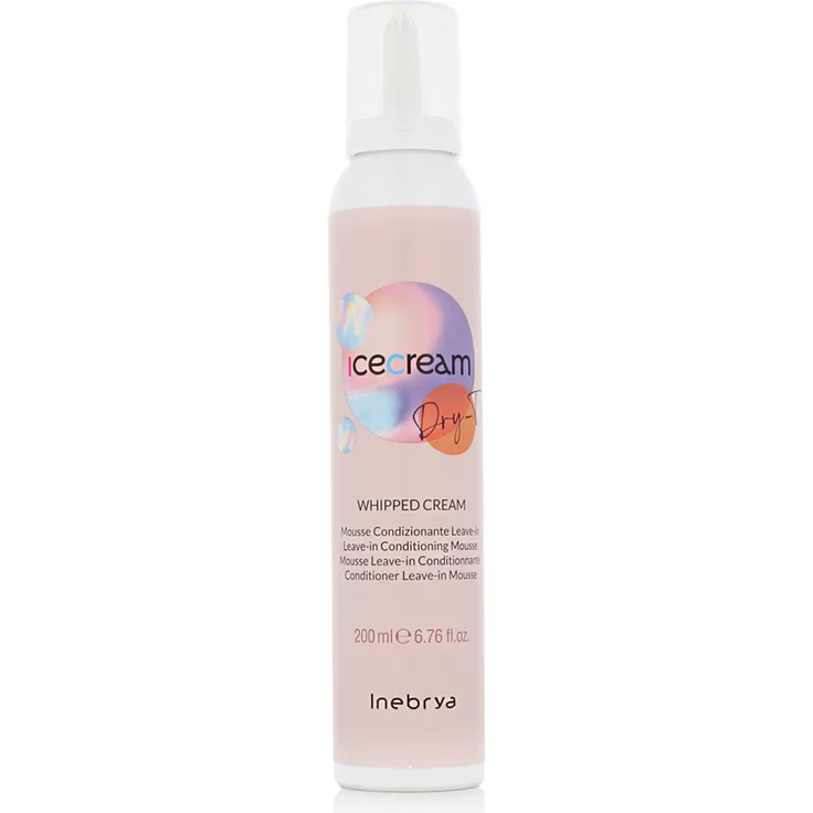 Inebrya Ice Cream Dry-T, Whipped Cream Schaumconditioner für trockenes Haar, 200 ml