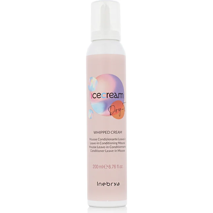 Inebrya Ice Cream Dry-T, Whipped Cream Schaumconditioner für trockenes Haar, 200 ml
