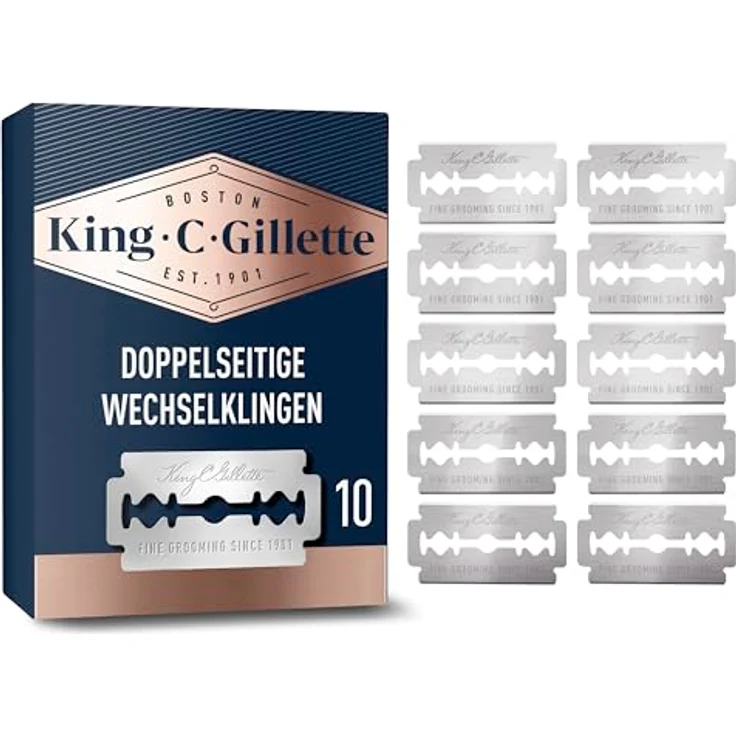 King C. Gillette Double Edge Safety Razor Blades, Doppelklingen für Rasierhobel, 10 Rasierklingen – Bild 2