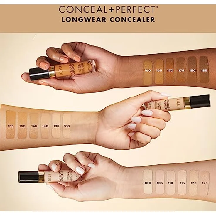 Milani Conceal + Perfect Longwear Concealer, 5 ml, wasserfest, cremige Formel, Farbe NUDE IVORY – Bild 4