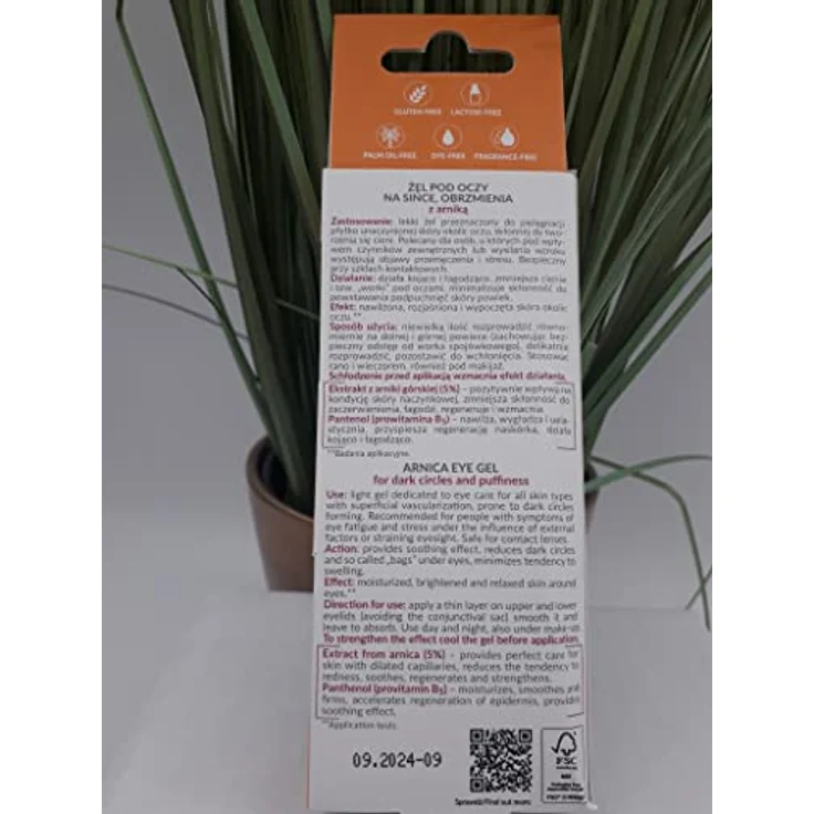 Floslek Arnika Gel, Augengel gegen Schwellungen und Augenringe, 15ml – Bild 3