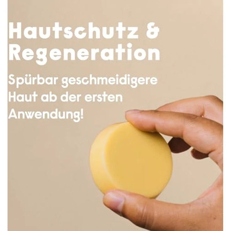4people Feste BIO Fußcreme 40g · Fußbutter mit Bienenwachs und Sheabutter · Reichhaltige Fusscreme für sehr trockene Füsse · Schrundensalbe für Füße mit frischem Duft · Vegan, Bio, Fest · 4 people who care – Bild 2