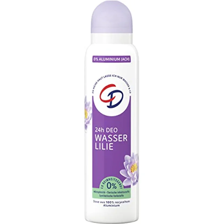 CD Deo-Spray 'Wasserlilie', 6 x 150 ml, Deodorant ohne Aluminiumsalze, langanhaltender Schutz für 24 h, für empfindliche Haut geeignet, vegane Körperpflege – Bild 3