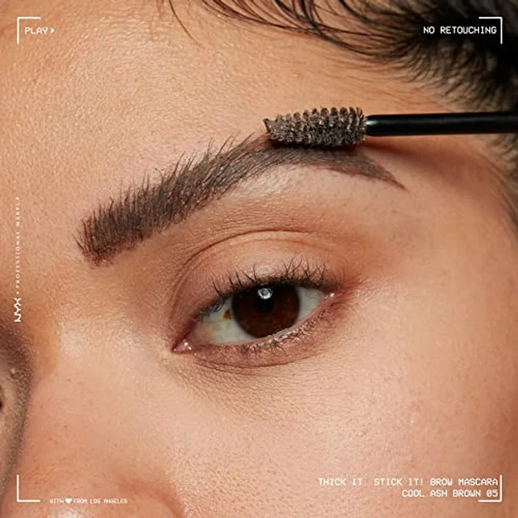 NYX Professional Makeup Thick it. Stick it! Thickening Brow Mascara Augenbrauengel 7 ml Nr. 05 - Cool Ash Brown – Bild 4