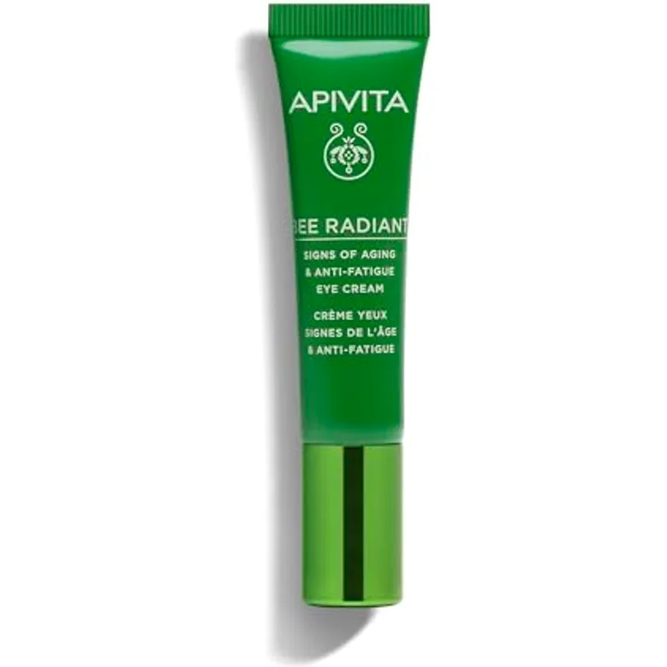 Apivita Bee Radiant Augenpflege Crème, 15 ml, Anti-Fatigue mit weisser Pfingstrose und Propolis, zur Reduzierung von Schwellungen und dunklen Augenringen