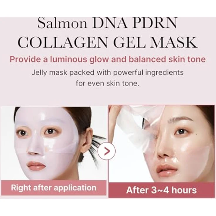 Medicube PDRN Pink Collagen Gel Mask, 28g – Regenerierende Gesichtsmaske mit Kollagen und Niacinamid, Feuchtigkeitsspendend, Glow-Effekt, für alle Hauttypen geeignet – Bild 4