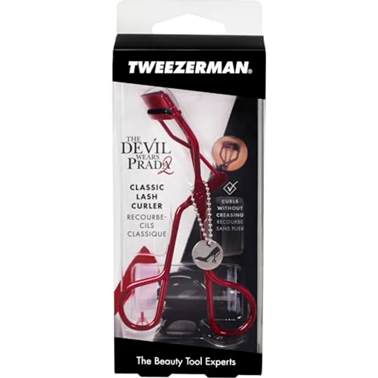 TWEEZERMAN Wimpernzange The Devil Wears Prada 2 Curler, ergonomisch mit Silikonpolster und 3 Ersatzpads – Bild 2