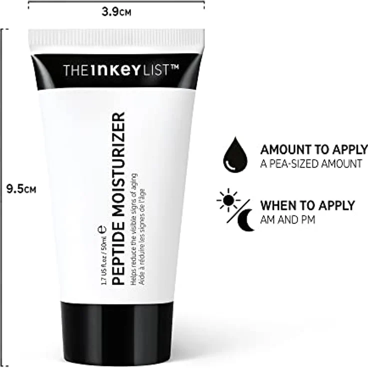 The INKEY List Peptide Moisturiser, nährende Feuchtigkeitspflege mit Peptid-Duo unterstützt Kollagen, 50 ml – Bild 3