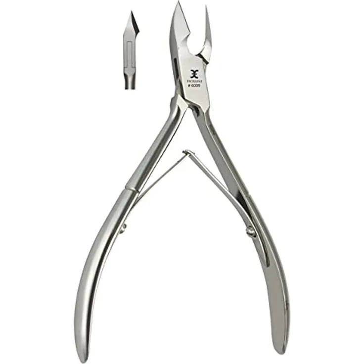 Profi Nagelzange Fußnagelzange aus Edelstahl für leicht bis sehr starke & dicke Fußnägel - scharf - NEU (schlanke Schneiden - 2002)
