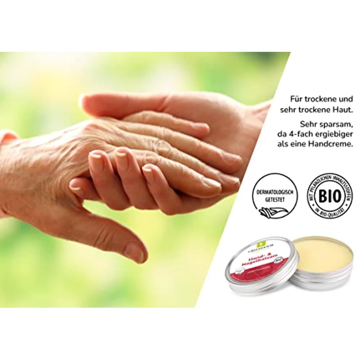 GREENDOOR Handbalsam für sehr trockene Haut mit BIO Granatapfel & Avocadoöl 75ml, Naturkosmetik Hand Balsam ohne Mineralöl, 4fach ergiebiger als Handcreme, Nagelbalsam – Bild 4