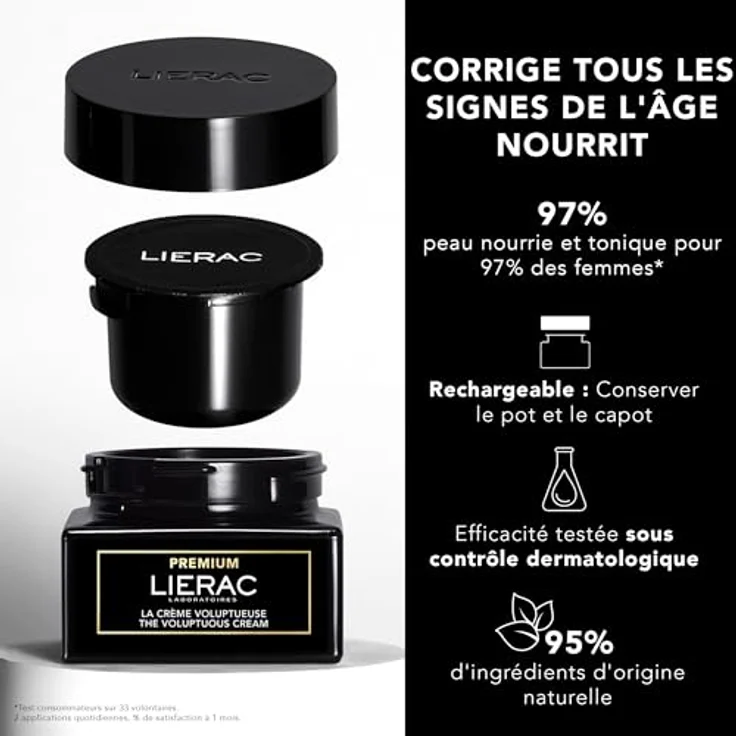 Lierac Premium The Voluptuous Cream Refill 50 ml, Gesichtscreme mit langanhaltender Wirkung – Bild 2