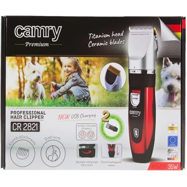 Camry Tierhaarschneider CR 2821 | Titan/Keramik-Klinge | 35 Watt – Bild 7