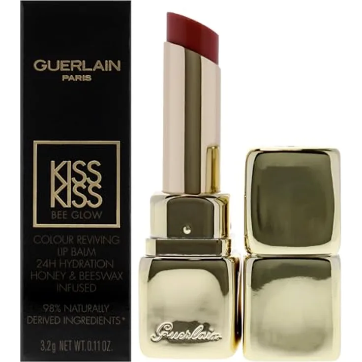 GUERLAIN KissKiss Bee Glow, nährendes und feuchtigkeitsspendendes Lippenbalsam, Farbton 129 Blossom Kiss, 3,2 g