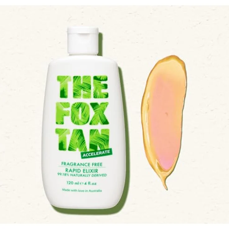 THE FOX TAN Fragrance Free Rapid Tanning Elixir, 120 ml Selbstbräuner mit anregender Melaninproduktion für alle Hauttypen – Bild 3