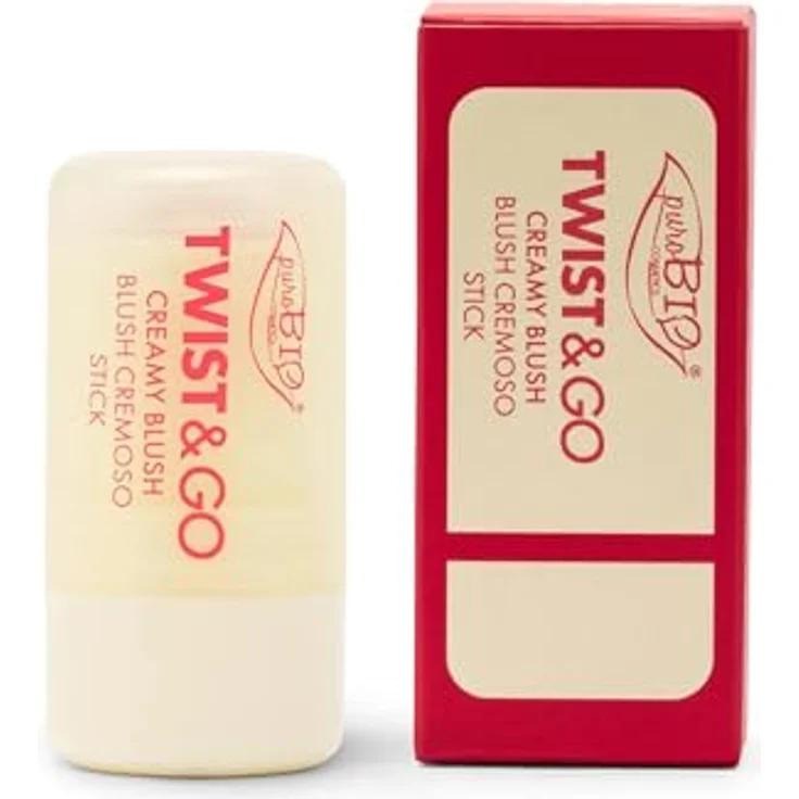 puroBIO Cosmetics Twist&Go Creme-Rouge, Rouge Stift in Farbton 04 Strawberry, 5 g, vegan und leicht anzuwenden – Bild 2