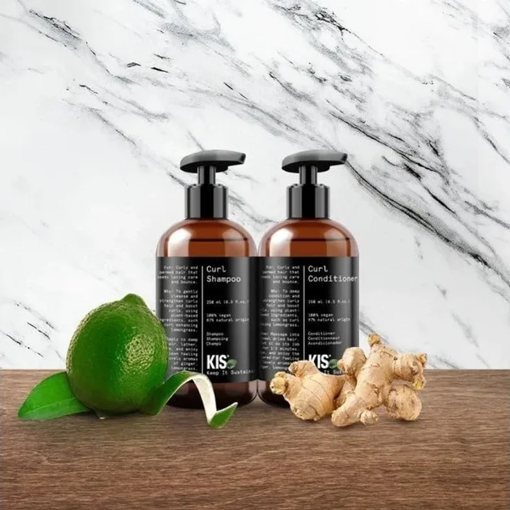 KIS Green Curl Conditioner 250ml, Feuchtigkeitspendender Conditioner für lockiges Haar