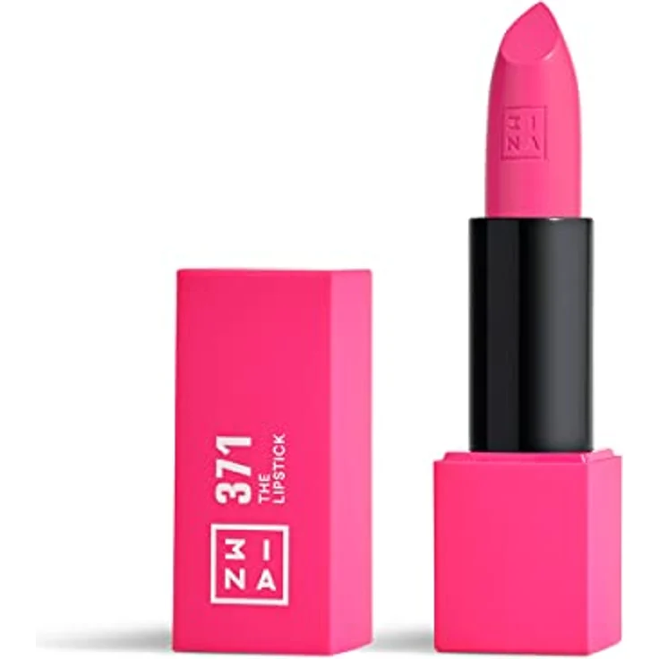3INA The Lipstick Lippenstift, hohe Deckkraft, 4,5 g, Nr. 371 - Doll Pink, Soft-Touch-Magnetverpackung – Bild 1