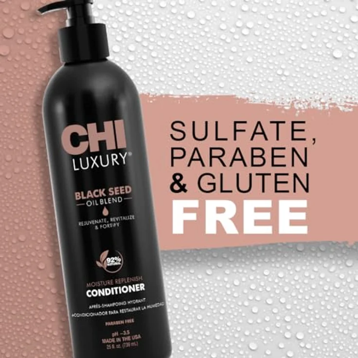 Chi Luxury Black Seed Moisture Replenish Conditioner für trockenes geschädigtes Haar 739 ml – Bild 7