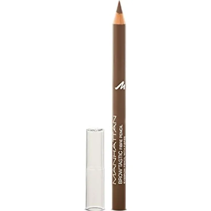 Manhattan Brow'Tastic Augenbrauenstift – Brauner Eyebrow Pencil mit auffüllenden Fasern für dichter wirkende, definierte Augenbrauen – Farbe Medium 002 – 1 x 1.08g