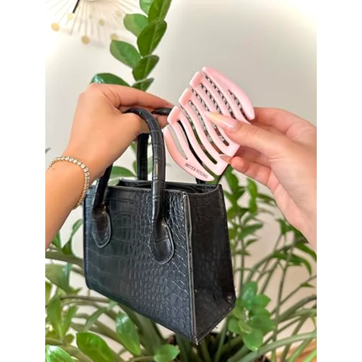 Sister Young MILA PINK BV - Mini-Bürste mit natürlichen Wildschweinborsten und Nylonstiften, No Tangle für gesundes Haarpflege – Bild 12