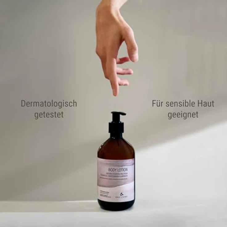 ABENA ENA Living Body Lotion mit ätherischen Ölen, Bulk-Pack, 500 ml, 8 Stück | Körpercreme mit Zedernholz, Süßorange & Lavendel | Luxuriöse Bodylotion für alle Hauttypen | Multipack – Bild 5