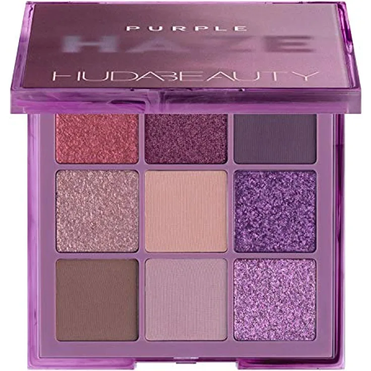 Huda Beauty Haze Obsessions, Lidschatten Palette 5.8g in Lila mit hochpigmentierten Nuancen