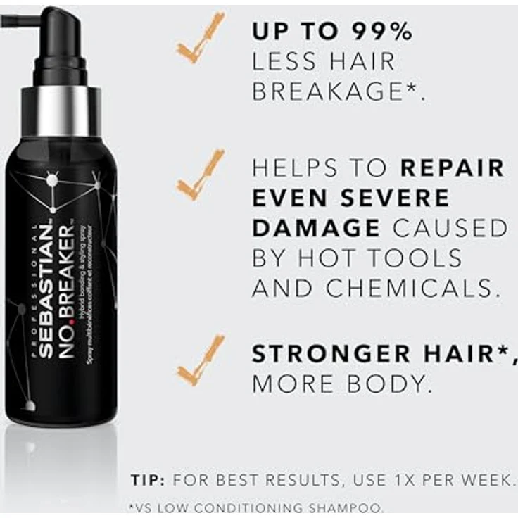 Sebastian Professional No.Breaker, Haarstyling Spray zur Reduzierung von Haarbruch um bis zu 99%, 100 ml – Bild 3