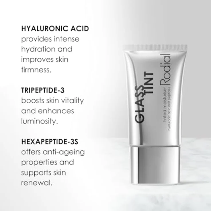 Rodial Glass Tint Moisturiser, getönte Tagescreme für Damen, Farbton 1 Capri, 30 ml, korrigiert Rötungen und pflegt die Haut – Bild 4