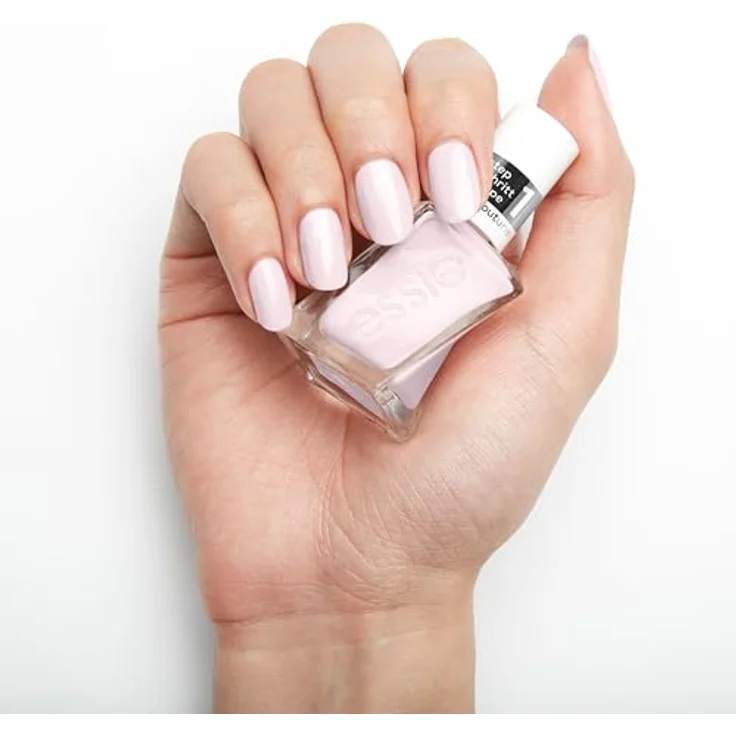 essie langanhaltender Nagellack mit glänzendem Finish, Maniküre ohne UV-Licht, Gel Couture, Farbe: Nr. 138 pre-show jitters, Weiß, 1 x 13,5 ml – Bild 3