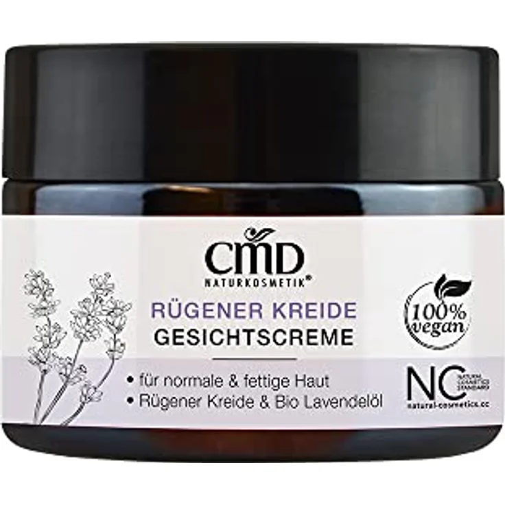 CMD Naturkosmetik Tagescreme Rügener Kreide, leichte Gesichtscreme für fettige und Mischhaut, 50ml, 100% vegan – Bild 2