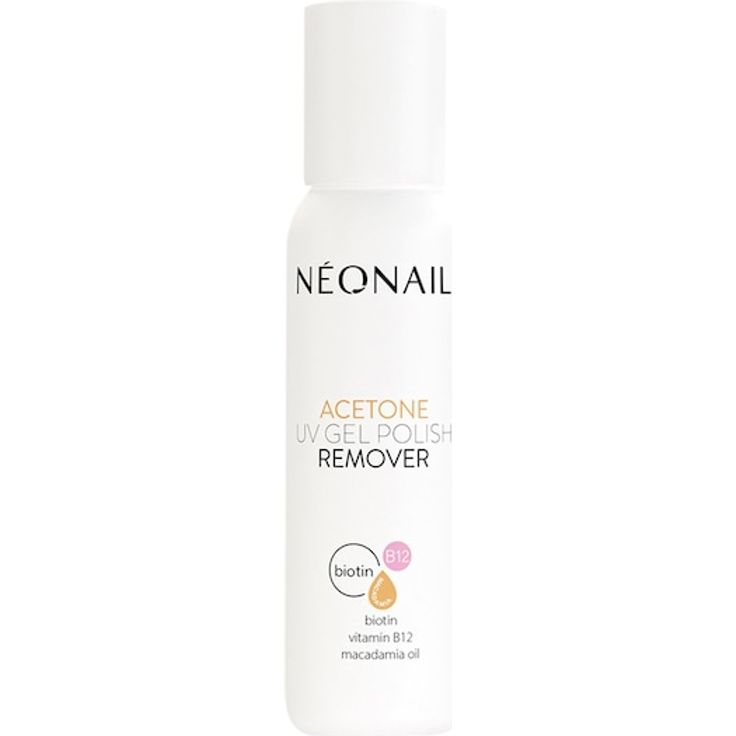NEONAIL UV Nagellackentferner Aceton, 100 ml, mit Biotin, Vitamin B12 und Macadamia-Öl, pflegend und feuchtigkeitsspendend