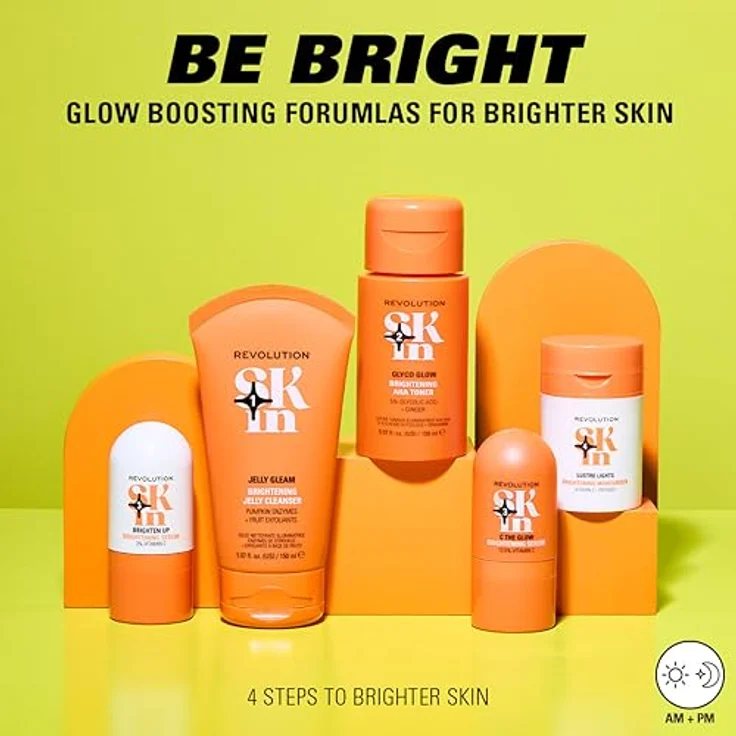 Revolution Skincare Be Bright Vitamin C & Peptides Brightening Moisturiser, aufhellende Gesichtscreme mit Peptiden, 50 ml, alkoholfrei, vegan, dermatologisch getestet – Bild 5