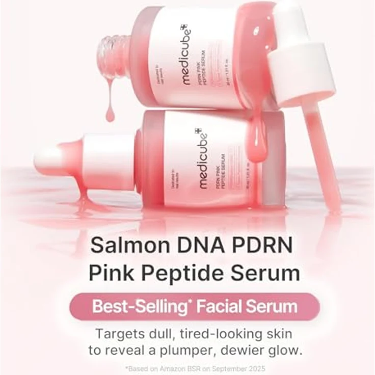 Medicube PDRN Pink Peptide Serum, festigendes Gesichtsserum mit Peptiden, 30 ml, hydratisiert und glättet Falten – Bild 2